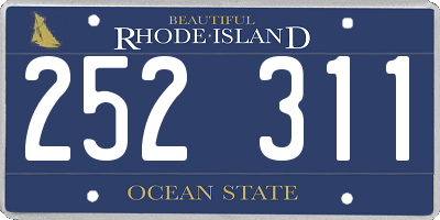 RI license plate 252311