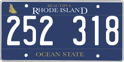 RI license plate 252318