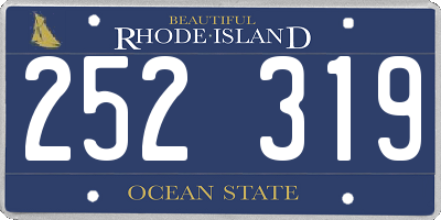 RI license plate 252319