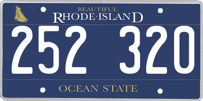 RI license plate 252320