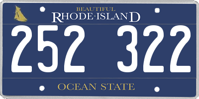 RI license plate 252322