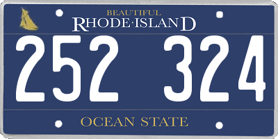 RI license plate 252324