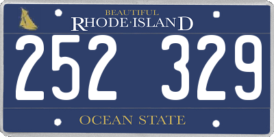 RI license plate 252329