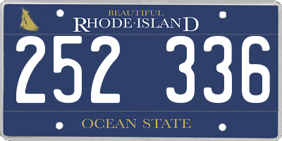 RI license plate 252336