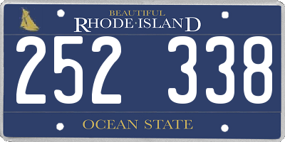 RI license plate 252338