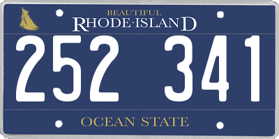 RI license plate 252341