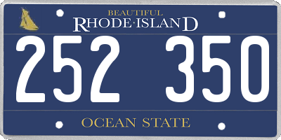 RI license plate 252350