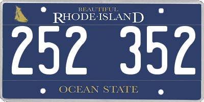 RI license plate 252352