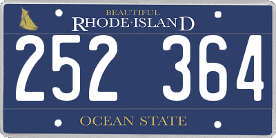 RI license plate 252364