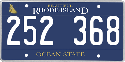 RI license plate 252368