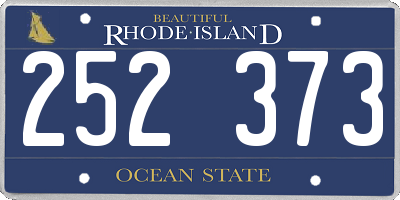 RI license plate 252373