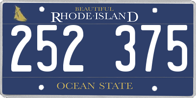 RI license plate 252375
