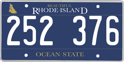 RI license plate 252376