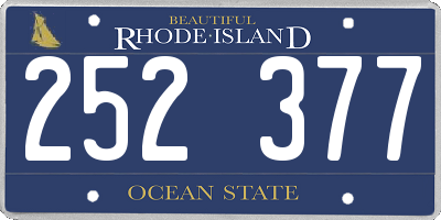 RI license plate 252377