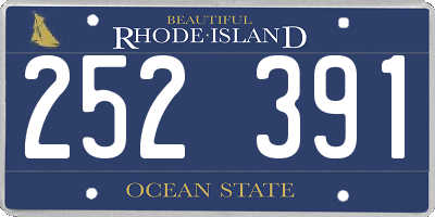 RI license plate 252391