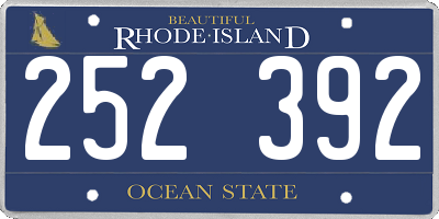 RI license plate 252392
