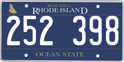 RI license plate 252398