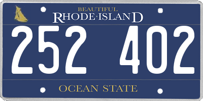 RI license plate 252402