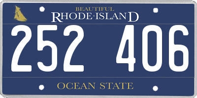 RI license plate 252406