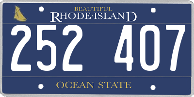 RI license plate 252407