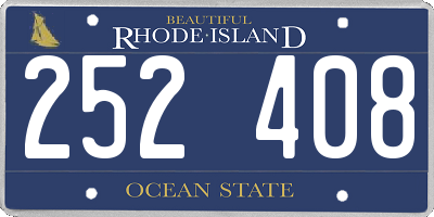 RI license plate 252408