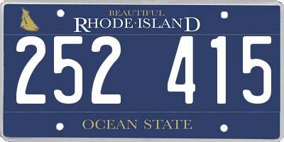 RI license plate 252415