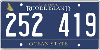 RI license plate 252419