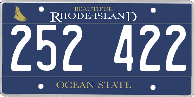 RI license plate 252422