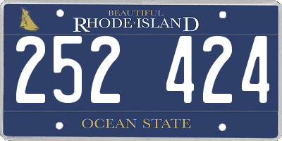 RI license plate 252424