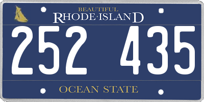 RI license plate 252435
