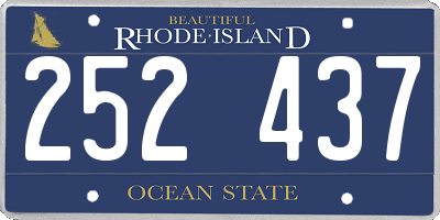 RI license plate 252437