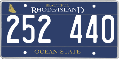 RI license plate 252440