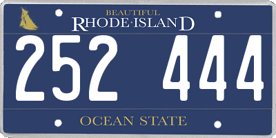 RI license plate 252444