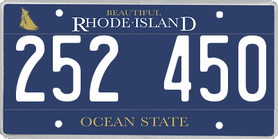 RI license plate 252450