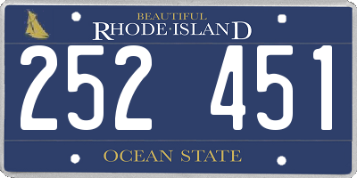 RI license plate 252451