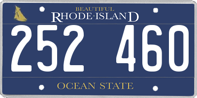 RI license plate 252460