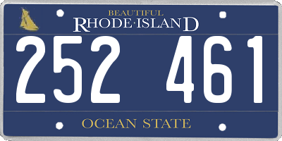 RI license plate 252461