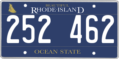 RI license plate 252462