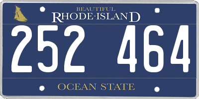RI license plate 252464