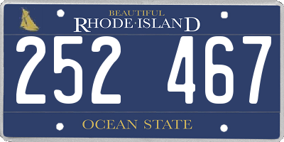 RI license plate 252467