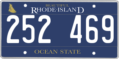 RI license plate 252469