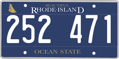 RI license plate 252471