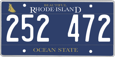 RI license plate 252472