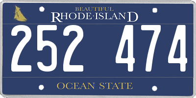 RI license plate 252474