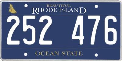 RI license plate 252476