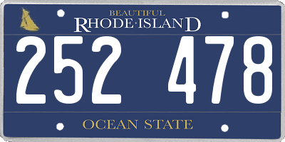 RI license plate 252478