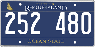 RI license plate 252480