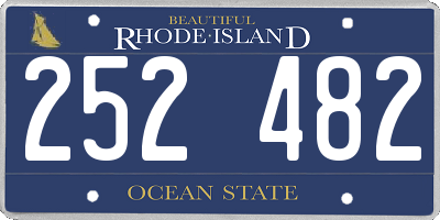 RI license plate 252482