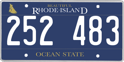 RI license plate 252483