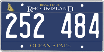 RI license plate 252484
